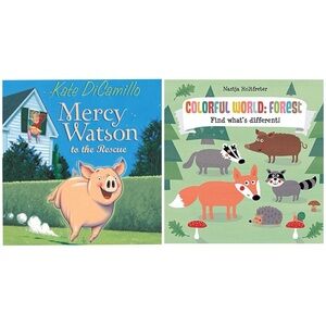 🐷 🦊 2 Children’s Books • Mercy Watson to the Rescue & Colorful World: Forest